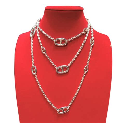 collier hermes argent prix|Collier en argent Hermès Métallisé en Argent .